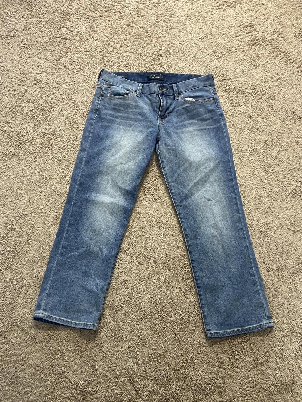 Lucky Brand Jeans Womens 6/28 Blue Sweet Jean Crop Mid Rise Cropped Denim Pants
